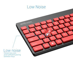 Portronics Key2 Combo Wireless Keyboard and Mouse Set,with 2.4 GHz USB Receiver,Silent Keystrokes,1200 DPI Optical Tracking,Compact Design,Multimedia Keys for PC,Laptop & USB Supported Devices(Grey)