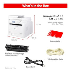 Canon imageCLASS MF284dw Wireless Black & White Laser Printer All-in-One, Print/Copy/Scan, 2-Sided Printing, 35 PPM, Auto Doc Feeder
