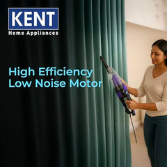 KENT Dash Vacuum Cleaner | 600W | High Suction Power >16 kPa | Cyclone5 Technology and HEPA Filter | Bagless Design | Ideal for Floor, Curtain, Carpet, Sofa & Car | Black & Blue