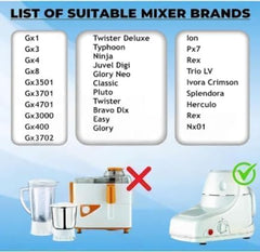 Stainless Steel Combo (Mini 180 Ml & 250 Ml) Jar Set one for Mixer Grinder, Compatibility with all mixer grinders with 2 slots of jar fitting with 4 teeth coupler