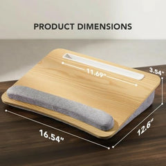 VAKTAVYA Portable Laptop Lap Desk with Soft Wrist Pad, Fits Up to 42 * 32CM Anti-Slip Strip, Tablet or Phone Storage Slot,Pocket for Home Office Students Use as Computer Laptop Stand