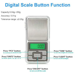 Dr. Care Jewellery Scale | Digital Weight Scale for Gold & Precious Metals | Electronic Weighing Machine 0.01g to 200g | Small and Accurate Weight Machine for Jewellery Shops - Silver