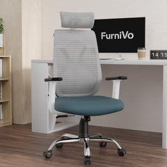 Furnivo Titan Ergonomic Office Chair for Home & Office | Adjustable Armrests | 120 Recline | Lumbar Support | Thick Cushioned Seat | Heavy-Duty Base | 3 Years Warranty (Eco Black Red)