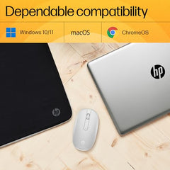 HP 240 Lunar White Bluetooth Mouse/Bluetooth® 5.1 connection/15 Month battery/1600 dpi Optical Sensor/Sleek and ambidextrous Design