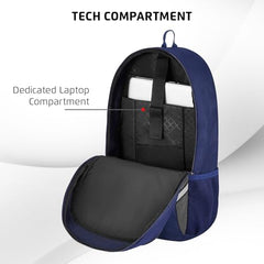 Safari Omega spacious/large laptop backpack with Raincover, college bag, travel bag for men and women, Black, 30 Litre