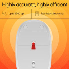 HP 240 Lunar White Bluetooth Mouse/Bluetooth® 5.1 connection/15 Month battery/1600 dpi Optical Sensor/Sleek and ambidextrous Design