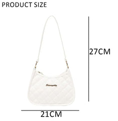 SYGA Women's Embroidered Armpit Handbags Fashion White Versatile Shoulder Bag