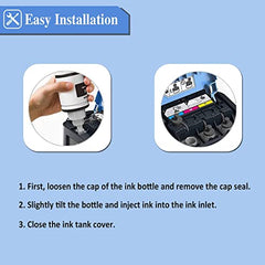 R C Print Compatible Refill Ink Bottles for Canon G Series Printer PIXMA G1000 G1010 G2000 G2002 G2010 G2012 G3000 G3010 G3012 G4000 G4010 (2 Black Bottles 70ML Each, Black)