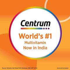 Centrum Adults 50+ Multivitamin Tablet for Men & Women|With 23 Vital Nutrients including Zinc,Magnesium, Vitamin B,C,D, Calcium for Energy, Strong Joints, Immunity and Heart Health|Veg - 50 tablets