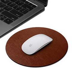DailyObjects Orb Mouse Pad | Extended for Laptop, for PC, and Wireless Mouse | Handcrafted | Anti-Slip, Anti-Skid | Large Premium Vegan Leather Finish for Home, Office, Gaming - Tan