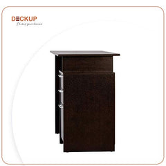 DeckUp Turrano Engineered Wood Study Table and Office Desk (Dark Wenge, Matte Finish)