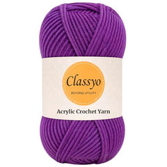 Classyo Acrylic Yarn for Crocheting (100gms x 1 Ball, 4ply) | Soft Wool Crochet Thread | Acrylic Hand Knitting Yarn | Wool for Crochet | For Sweater, Scarf, Hat, Baby Clothes, Purse, Gift Bags and DIY Crafts (Butter, Pack of 1)