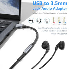 Tobfit USB to 3.5mm Headphone Adapter, USB A to Aux Jack Audio Adapter Cable Cord for PS5 PS4 PC Windows Mac Linux Laptop Desktop and More