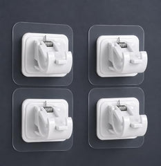 Shivstor 15 Pack Self Adhesive WallHook Heavy DutyHook for Hanging Without Drilling Transparent Nail Free StickyHook Strong Wall Hanger Set of 15 FlowerHook for Kitchen Bathroom Home Storage