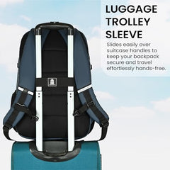 HOT SHOT QUANTUM_1355| 35 L unisex laptop backpack |15.6 inch|Detachable Key Ring,|Trolley sleeve|laptop bag for men|office & college|bag for men & women