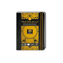 Zen Sangam - Portrait A4 Artists' 230GSM, (80 Pages) Mixed Media Art Journal - Sketch Book Stitched HardBound - Acid Free Cartridge Paper, Size (29.7cm x 21cm) Pencils,Chalk,Oil Pastels,Crayons-Black