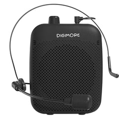 DIGIMORE 10W Voice Amplifier for Teachers w/Wired Headset Mic | 12Hrs Battery | BT 5.4 | in-Built Noise Reduction | Speaker for Tour Guides, Yoga, Announcements, Schools & Colleges (D-1200)
