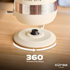 CΓRAA Retro Electric Kettle 1.8 Litre | Water Kettle Electric with 304 Stainless Steel Body, Auto Shut-Off, Detachable Lid, Dry-Boil Protection, 360Β° Base & Cool-Touch Handle | Green | 2000 W