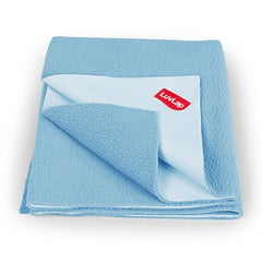 LuvLap Instadry Waterproof Baby Dry Sheet, Small Size 50x70 cm, Extra Absorbent Quick Dry Sheet for New Born,Toddler, Anti-Piling Fleece for Baby, Bed Protector, Pack of 2, Maroon & Navy Blue