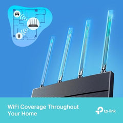 TP-Link Archer C50 AC1200 Dual Band Wireless Cable Router, Wi-Fi Speed Up to 867 Mbps/5 GHz + 300 Mbps/2.4 GHz, Supports Parental Control, Guest Wi-Fi, VPN (Black)