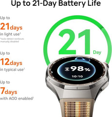 Huawei Watch GT 6 Pro Smart Watch, 46mm, Upto 21 Days Battery Life, Smart Watches with 100+ Sports Mode, Cycling, iOS & Android Compatible, Health Monitoring (Black)