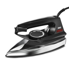 GM Ferro 1200W Heavyweight Dry Iron Press 1.75 Kg | Dual Layer German Non-Stick Coating with 2 Yrs Warranty | Shock Proof Iron Box for Clothes with 1.8M Cord Length | Enhanced Back Rest for Safety