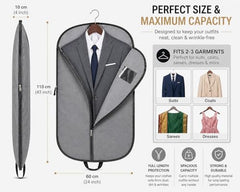 RAAHII 2 piece suit cover, Blazer cover, coat covers with zip for wardrobe storage of suit, jacket, garments, sweaters, saree, pant organizer (hanger not included)