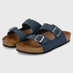 Centrino Sandals for Men | Berkin-Style Slip-On Casual Sandal with Open Toe Design |Lightweight On-Grip Sole for Outdoor Wear|Men Open Toe Buckle Strap Sandals| Summer Slip-On Slipper|Perfect For Monsoon Rainy Season NAVY 13 UK(7313)