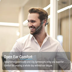 222 Bone Sound Bluetooth Headphones With Microphone, 5.3 Open Ear Multipoint Connection, Sports Headset for Office, Meeting, Online Learning