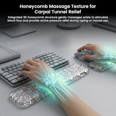 TECPHILE Mouse Pad Wrist Support with Massage Design, Ergonomic Dog Paw Mouse Mat, Pain Relief Memory Foam, Anti-Slip PU Base, Cushion Mousepad Wrist Rest for Gaming, Home, Office, Laptop, Computer