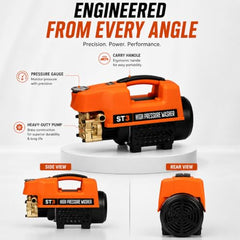Starq ST25 High Pressure Car Washer Machine 2100 Watts and Pressure 150 Bar for Cleaning Car, Bike & Home