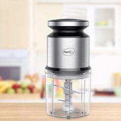 Pigeon Ultra Fast Electric 300 Watts Electric Chopper For Kitchen, Twin Blade Technology, 600 Ml 'Chop-N-Store' Plastic Bowl With Lid, Vegetable Chopper, Cutter, Chop, Mince, Dice, Whisk, Blend, Red