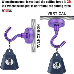 DIYMAG Magnetic Hooks 15pcs 30lbs Cruise Essentials 2026 Magnet Hook | Neodymium Heavy Duty Strong Magnets Hanging Ship Cabins Refrigerator Fridge Classroom Beach Vacation Kitchen Grills Home Tool