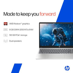 HP 15, AMD Ryzen 3 7320U (8GB LPDDR4, 512GB SSD) FHD, Micro-Edge, 15.6"/39.6cm, Win 11, M365 Basic(1yr), Office24, Silver, 1.59kg, fc0499AU, AMD Radeon Graphics, 1080p FHD Camera Laptop
