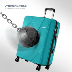 Safari Polypropylene Spinner Pentagon Pro 8 Wheels Set Of 3 (Cabin + Medium + Large) Trolley Bags, Hard Case, 360º Wheeling Luggage, Suitcase For Travel, Navy, 55, 65, 75 cm