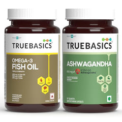 TrueBasics Advanced Multivitamin,60 Tablets + Omega 3 Fish Oil,60 Capsules