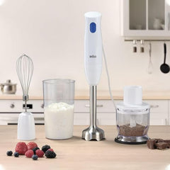 Braun MultiQuick 1, Powerful 450W Hand Blender, Made in Europe, EasyTwist Technology, Lightweight, Stainless Steel German Design, Dishwasher Safe, Make Baby Food, Chutney, Smoothie, Soup, MQ10.000P