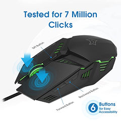 EvoFox Shadow X Pro Wireless Gaming Mouse Tri-Mode Rechargeable | BT, USB 2.4G & Wired, S203 Sensor, 1000Hz Polling Rate, 6400 DPI, RGB Lighting, 6 Programmable Buttons, Software Support