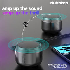 Dubstep Pop 600 Wireless Speaker, 15 Hrs Playtime, 52mm Driver, TWS Pairing, 6W Output Bluetooth Speakers (Grey)