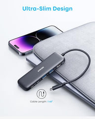 Anker USB C Hub, 332 USB-C Hub (5-in-1) with 4K HDMI Display, 5Gbps USB-C Data Port and 2 5Gbps USB-A Data Ports and for MacBook Pro, MacBook Air, Dell XPS, Lenovo Thinkpad, HP Laptops and More