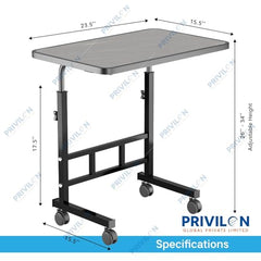 PRIVILON INNOVATION Office Table for Home/Writing Desk for Office/Folding Table for School/Folding Study Table/Work Table - Multipurpose Hight Ajustable Table Hardware (Black Hight Ajustable)