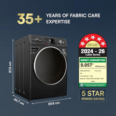 IFB 11 Kg 5 Star, Ai DOS, OXYJET, 9 Swirl Wash, Steam Refresh, Eco Inverter, WiFi, DeepClean® Fully Automatic Front Load Washing Machine(EXECUTIVE PLUS OXN 1114, 2X Power Steam®,Inbuilt Heater,Silver)
