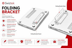 Swiztek Clear Case for MacBook Air 13.6 M4 M3 M2 A3240 A3113