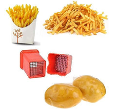Urdhvamurti Potato Chipser, French Fries Chips Maker Machine, Snacks Finger Chps Cutter, Stainless Steel Blade with Plastic Body Potato Chips Cutter for Vegetable (Multi Colour)