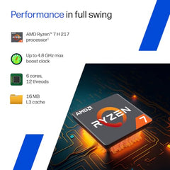 HP 15 Smartchoice, AMD Ryzen 3 7320U (8GB LPDDR5, 512GB SSD) FHD, Anti-Glare, Micro-Edge, 15.6''/39.6cm, Win11, M365 Basic(1yr)* Office24, Silver, 1.59kg, fc0500AU, FHD Camera w/Privacy Shutter Laptop