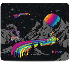 Tukzer Extended Vegan PU Leather Mouse Pad Desk mat Smooth Reversible Dual Color Splash Proof Anti Fray Stitched Edges Non-Slip Mousepad for Laptop Notebook Gaming Computer(Blue & Yellow 90CM X 45CM)