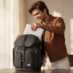 Urban Jungle by Safari, Soho 25L Laptop Backpack for Men and Women | 15.6 Inch Laptop Sleeve & Tablet | Water Resistant | Office & Travel Bag | Premium Fabric | Black