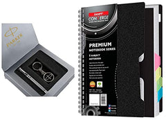 Parker Gift Set | Vector Special Edition Chrome Trim Roller Ball Pen with Parker Keychain | Ideal for Gifting | Elegant Gift for Any Occasion