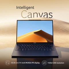 Acer Swift Pro AI PC,Intel Core Ultra 5 Processor 125H,Office 2024 + M365 Basic,16GB LPDDR5 RAM/512 SSD, 35.56cm /14" WUXGA IPS Display, Win 11Home,Blue,1.2Kg,SFP14-55,BL Keyboard,Thin & Light Laptop