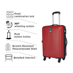 Safari Thorium Neo 8 Wheels Spinner Set of 3 Trolley Bags, Hard Case Polycarbonate, 360° Wheeling Carry on & Check-in Luggage for Men & Women, Suitcase for Travel, Trolley Bags for Travel, Dusk Green